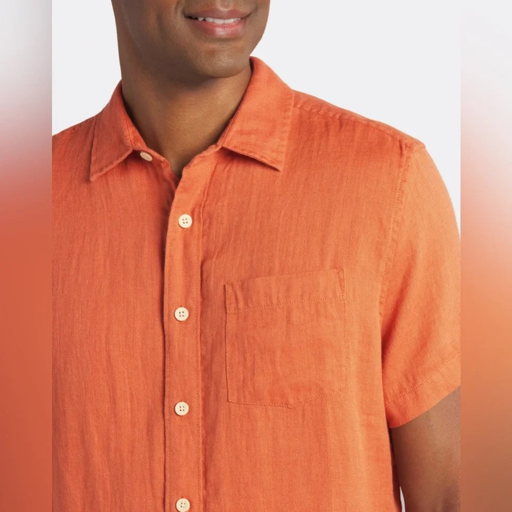 Grayers, Textured Linen Cotton Shirt, NWT - Picture 4 of 11